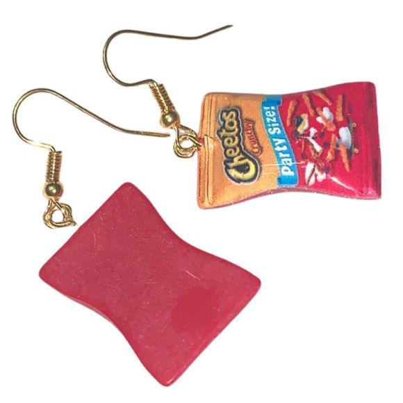 Cheeto Bag Earrings - Picture 4 of 5